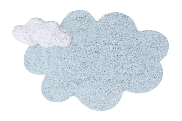 Alfombra redonda de estilo bohemio, bonita alfombra infantil con borlas,  luna, estrellas, nubes, azul, alfombra de meditación lavable para pasillo