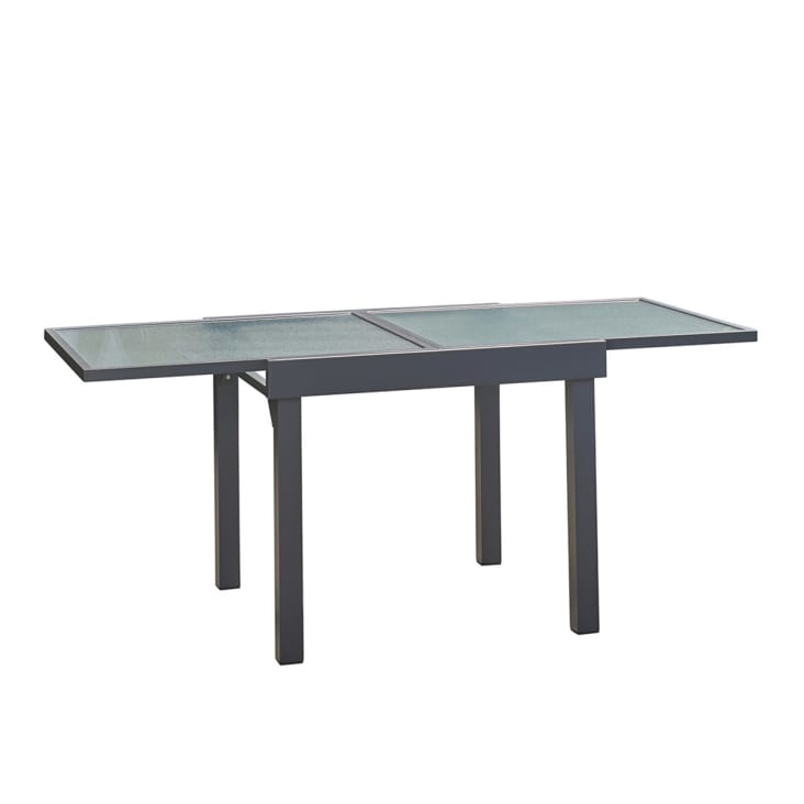 Table de jardin extensible en aluminium noir 8/12 places MODULO