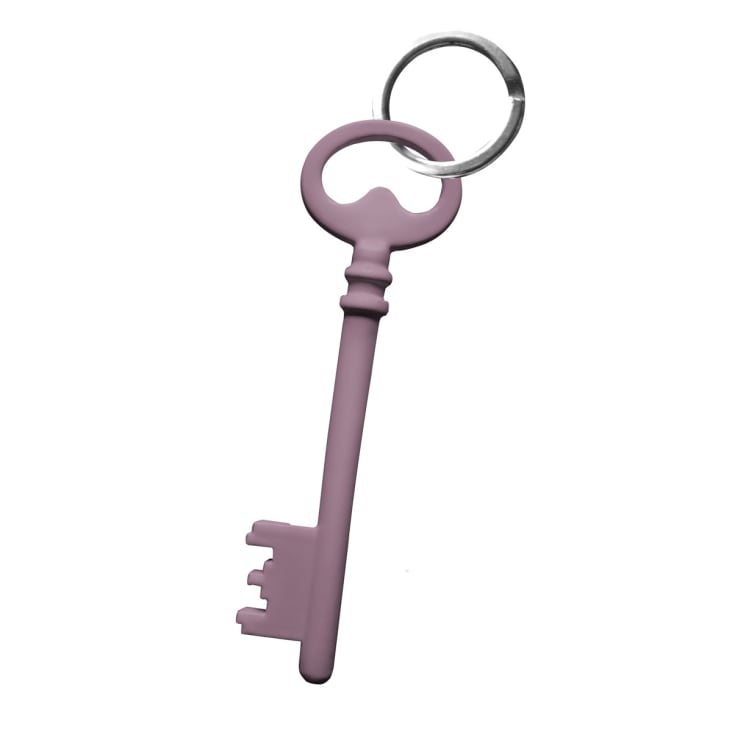 Porte clefs en acier violet clair