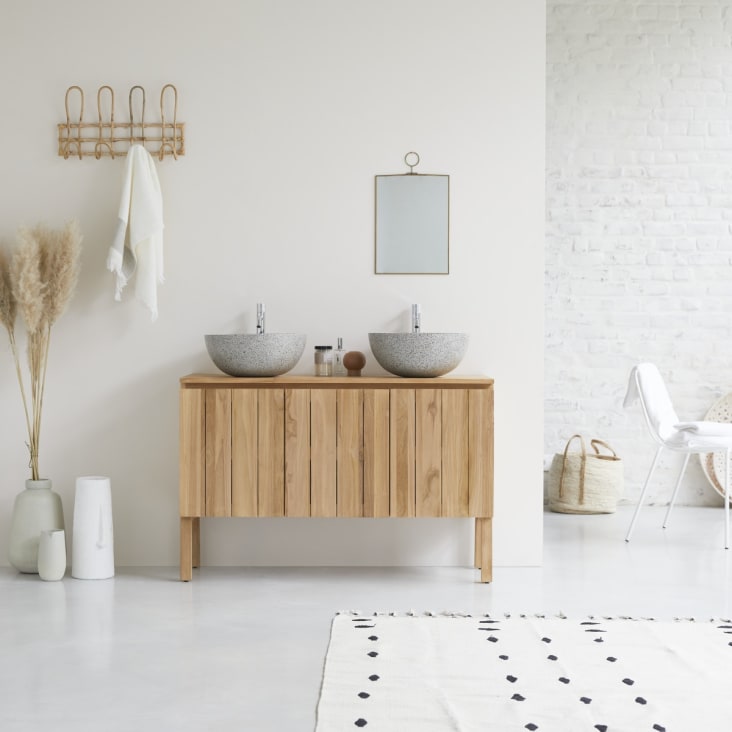 Corte de pelo admiración negativo Mueble bajo lavabo en teca maciza 120 cm JILL | Maisons du Monde
