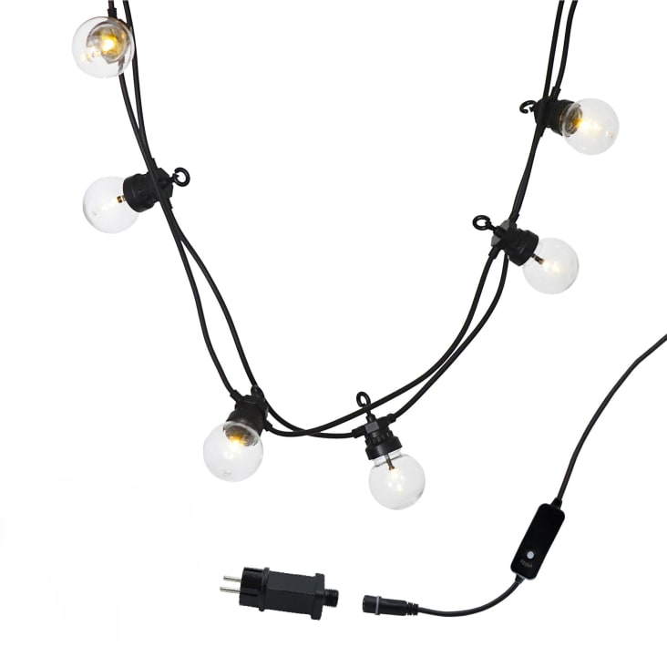 Guirlande guinguette ampoule 15 LEDs blanc chaud et multicolore 3