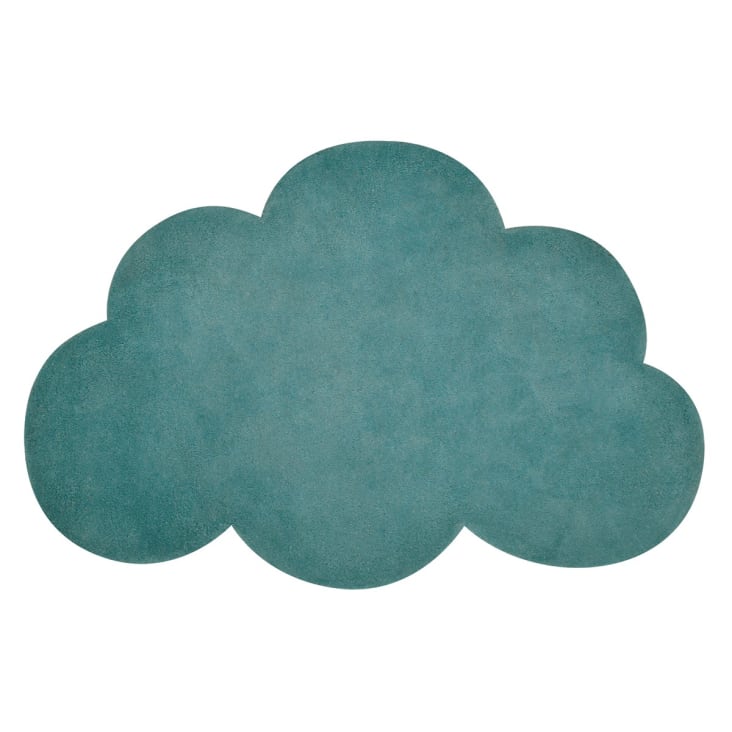 Tapis coton relief nuage bleu 110x170 NUAGE