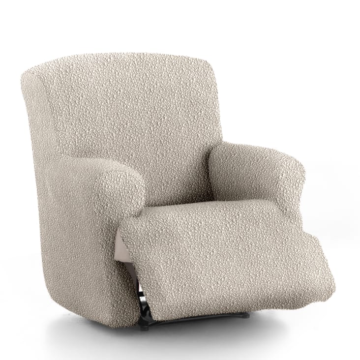 Funda de sillón Troya relax XL elástica crudo 60 - 90 cm