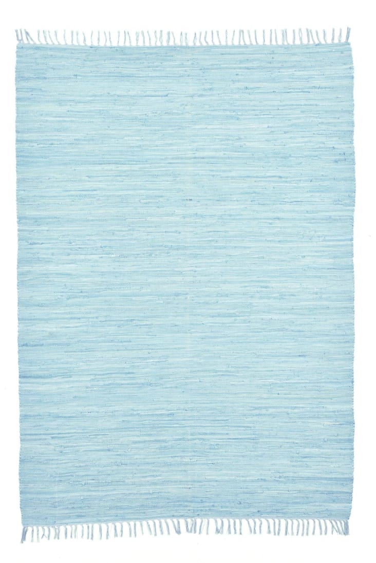 Tapis réversible en coton - tissé à la main - Bleu Claire 120x180