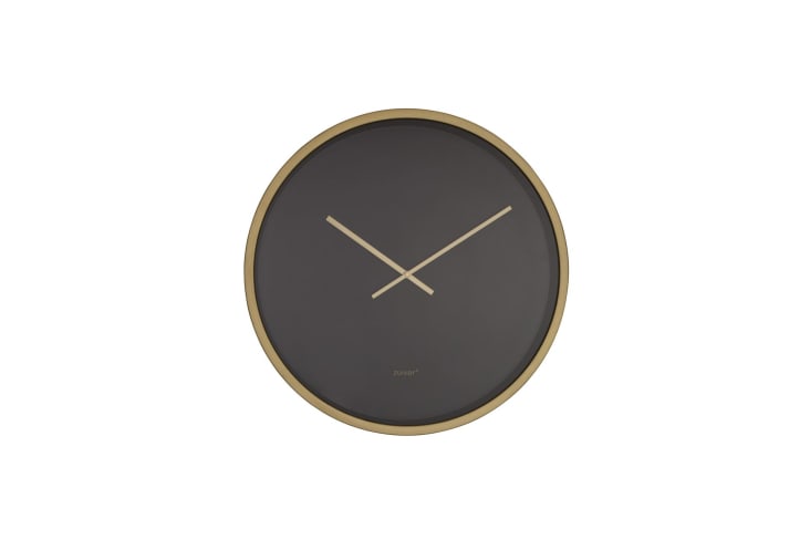 Horloge en métal noir et doré D60