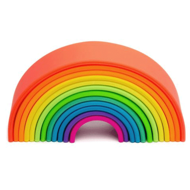 Arc en ciel en silicone à empiler