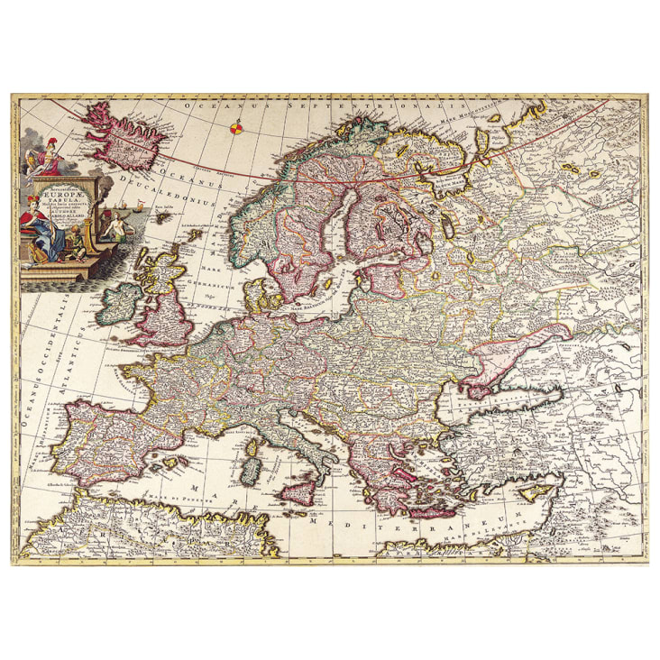 Tableau cartographie ancienne carte No.53 40x50cm