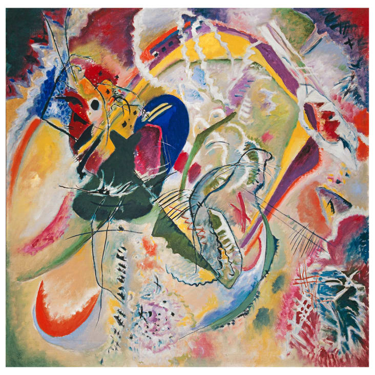 Wassily Kandinsky Giallo-Rosso-Blu, Vetrate e stampa su tela. Tela