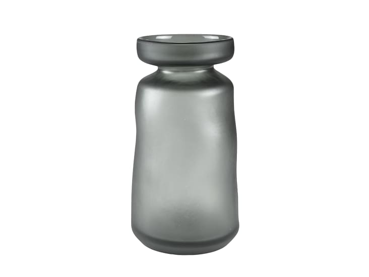 Vase en verre gris