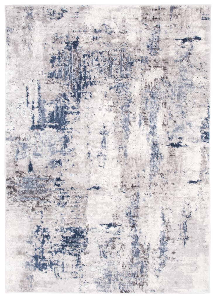 Alfombra de salón gris azul crema vintage suave 80 x 150 cm SKY ...