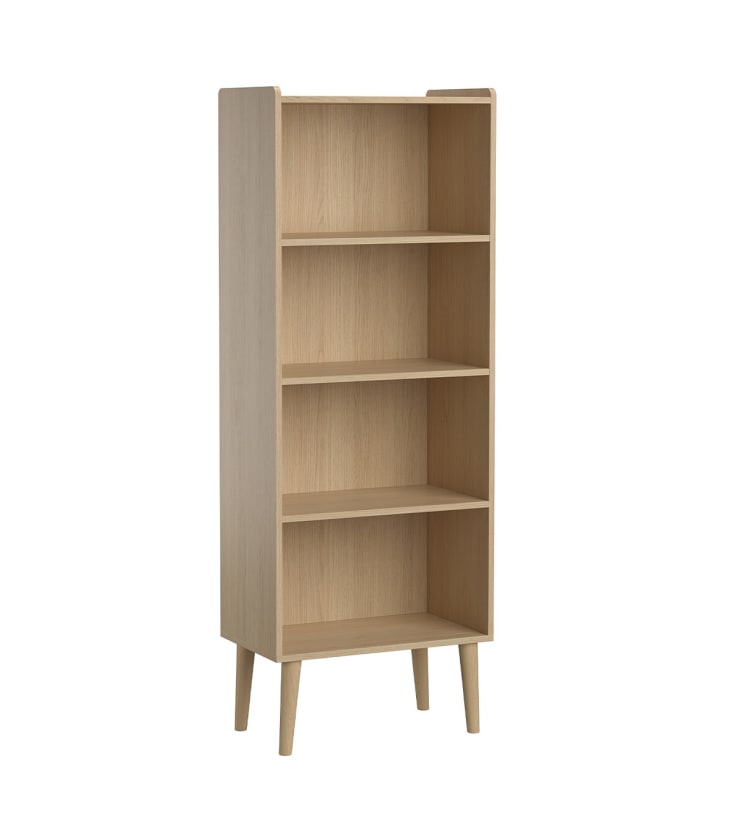 Libreria 3 ripiani legno chiaro e grigio 87 cm CLIO 