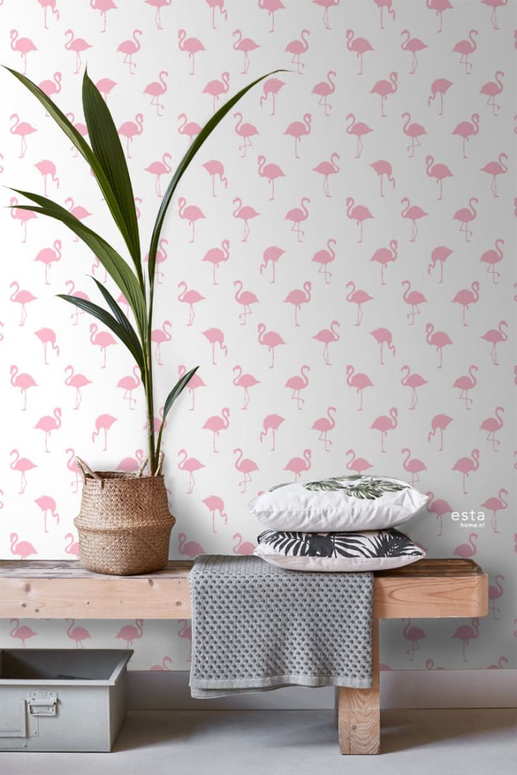 Residente Y equipo De confianza Papel pintado flamencos rosa y blanco 0.53x10.05m JUNGLE FEVER | Maisons du  Monde