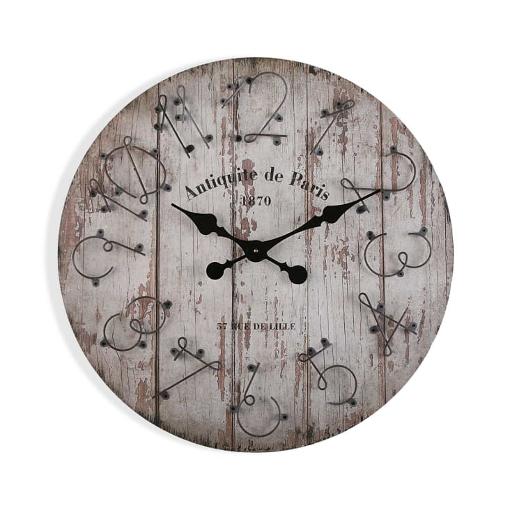  Reloj de pared de madera con diseño de atrapasueños