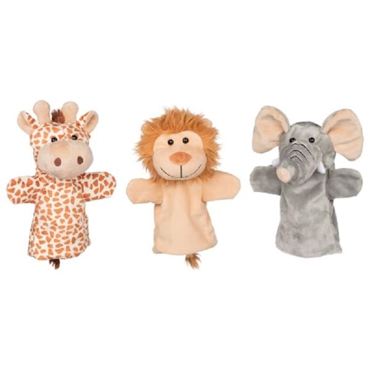 Marionnettes à main Animaux safari pour enfant à partir de 2 ans