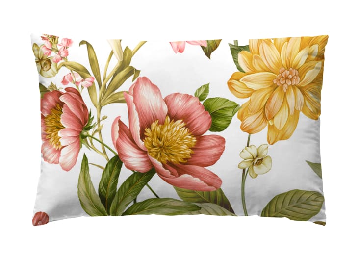 Funda de almohada 100% algodón con estampado floral 2(50x75) cm