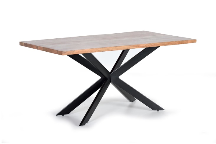 SimpliHome Lowry Credenza Industriale In Legno Massello Di Acacia E Metallo - Larga 152 Cm - Antracite Per Sala Da Pranzo