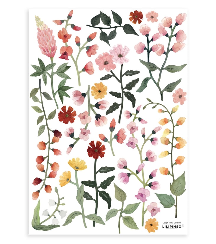 120 Pièces Autocollants de Fleurs Mignonnes Stickers Fleur en