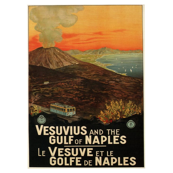 Italie, Italia, Naples, Napoli, panorama et le Vésuve, circa 1870 by