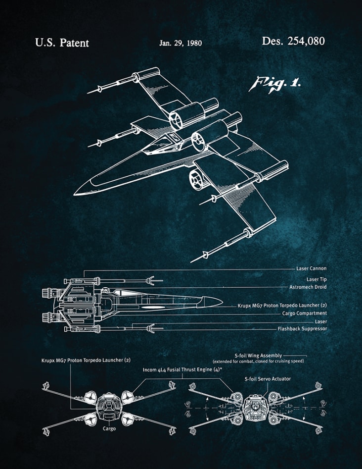 Tableau sur toile X-wing 30x40