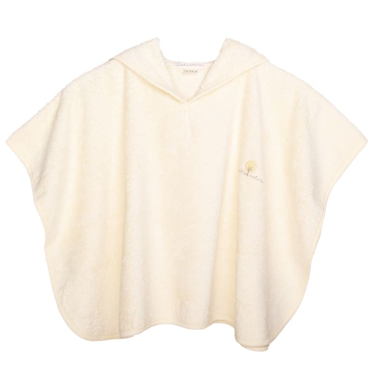 Baby-Poncho Mit Bärenohren – Aus Bio-Baumwolle, Saugfähig, Für 0–5 Jahre, Weiß