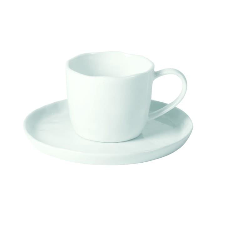 Taza café con leche de porcelana blanco D16 PORCELINO
