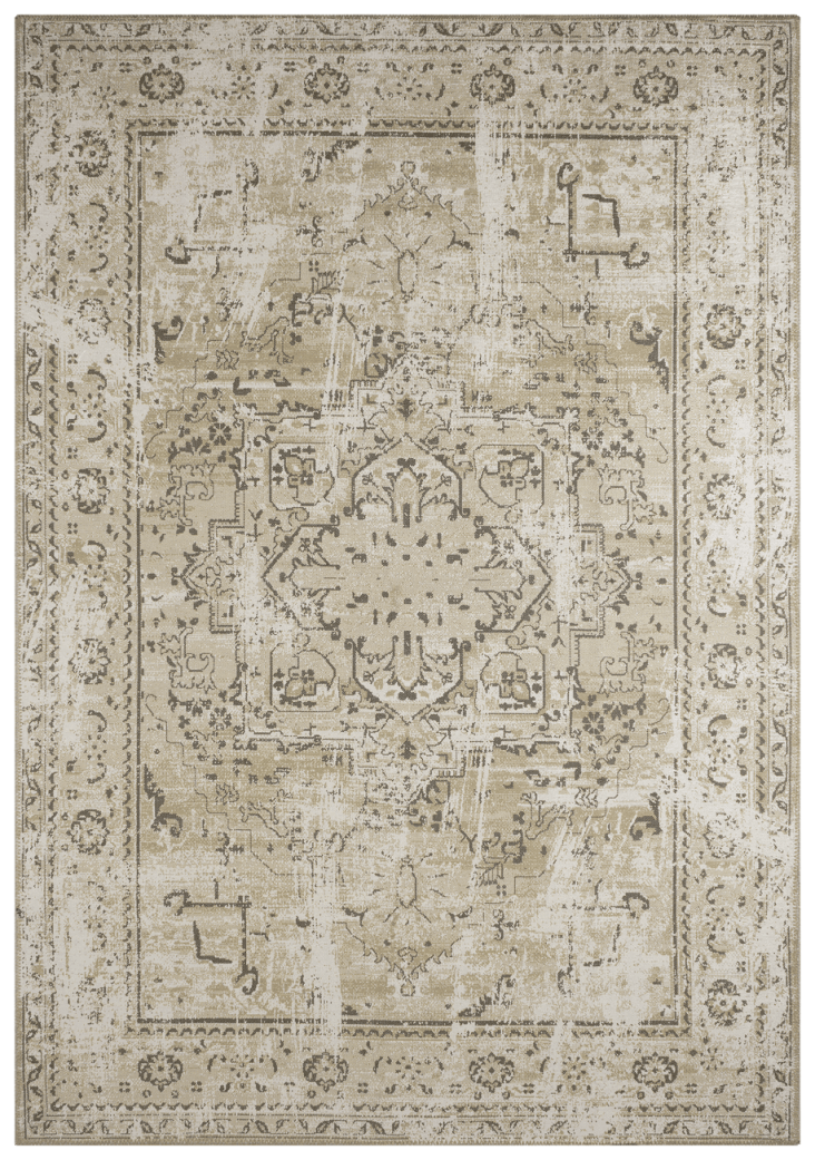 Tapis vintage motif fleuris effet usé vert pastel – 160x230 CARRY ...