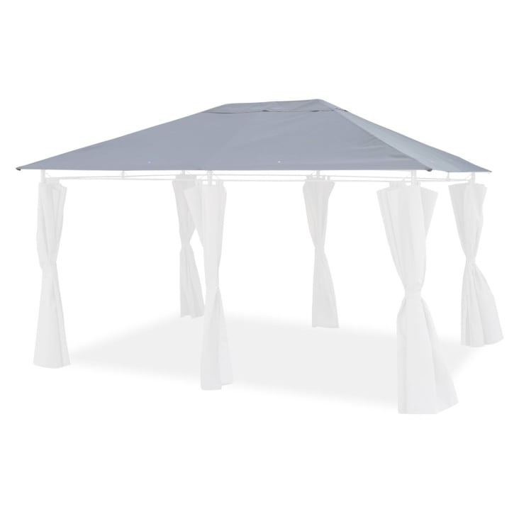 Housse De Rechange Pour Tonnelle 2,5x2,5 M - Tissu Durable Résistant Aux Intempéries - Compatible Avec Parasols De Jardin - Vert
