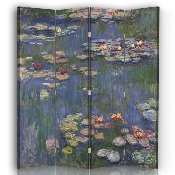 Paravent cloison Nymphéas - Claude Monet 145x180cm (4 volets)