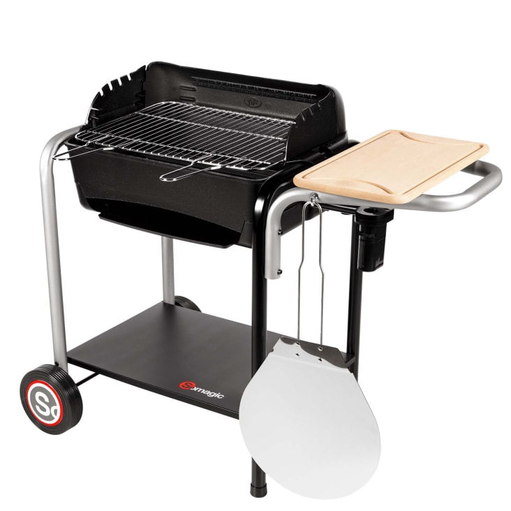 Barbecue Carbone Carmensa 43cm - Con Cottura Grill E Forno, Ruote Integrate