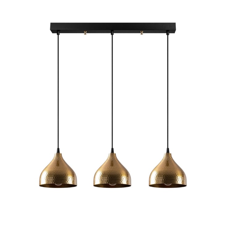Lampada Sospensione Moderna LNC Oro Con Paralume Vetro Cilindro Geometrico
