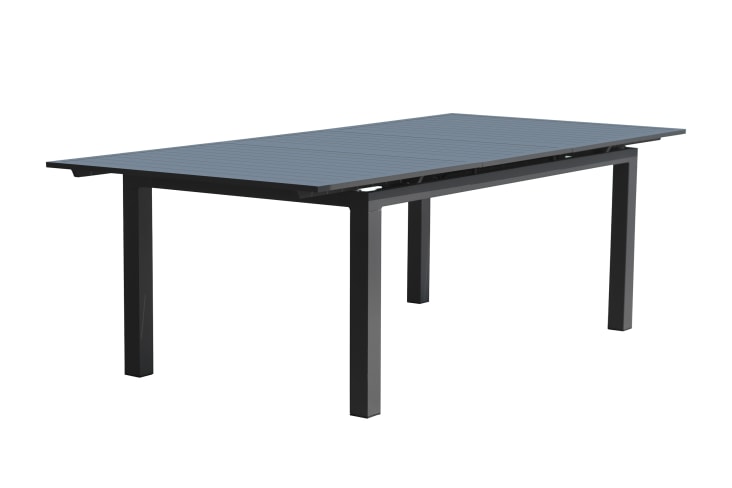 Ausziehbarer Gartentisch 12 Personen, Aluminium, anthrazitgrau Miami