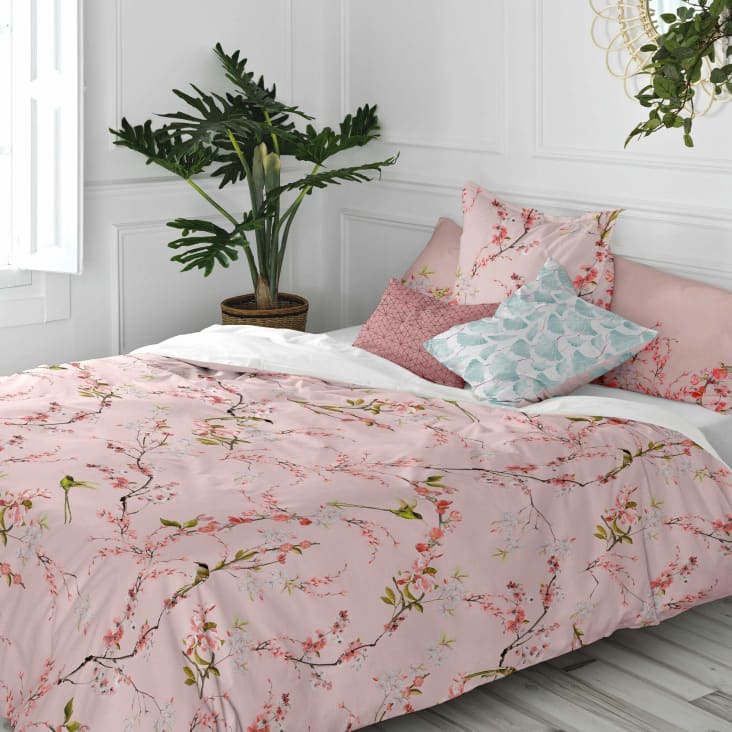 Bettbezug aus 100% Baumwolle 155x220 cm Chinoiserie rose