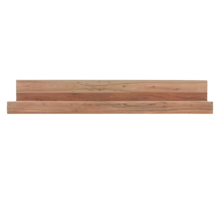 Mensola da parete in legno massiccio di acacia 110x23x18cm