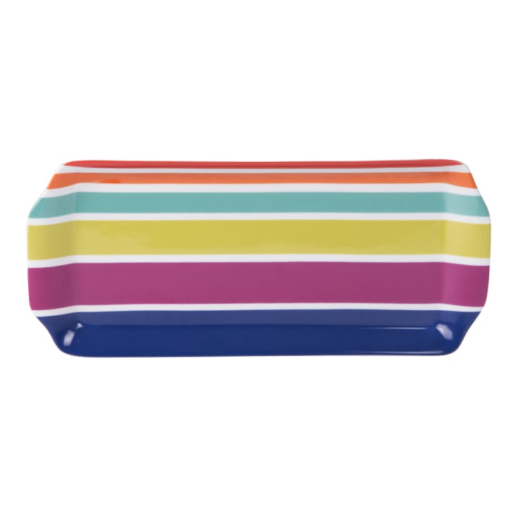Plat à cake rectangulaire multicolore motif apache 37cm - Plat de service -  AZ Boutique