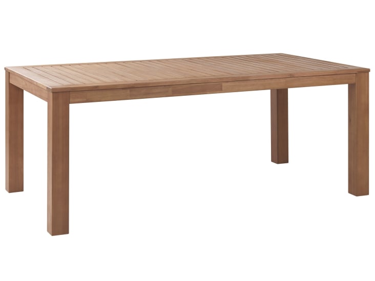 Tavolo da giardino legno chiaro 190 x 105 cm