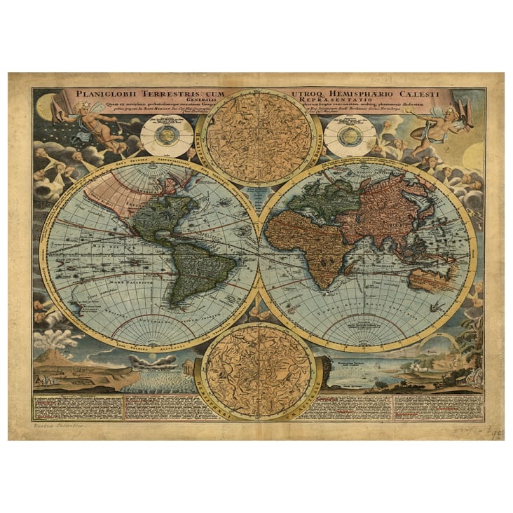 Stampa su tela - Mappa Antica No. 62 cm. 40x50