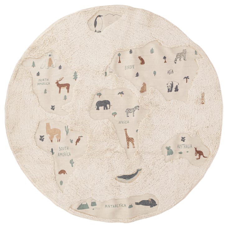 Alfombra infantil - Animal Map (beige) 