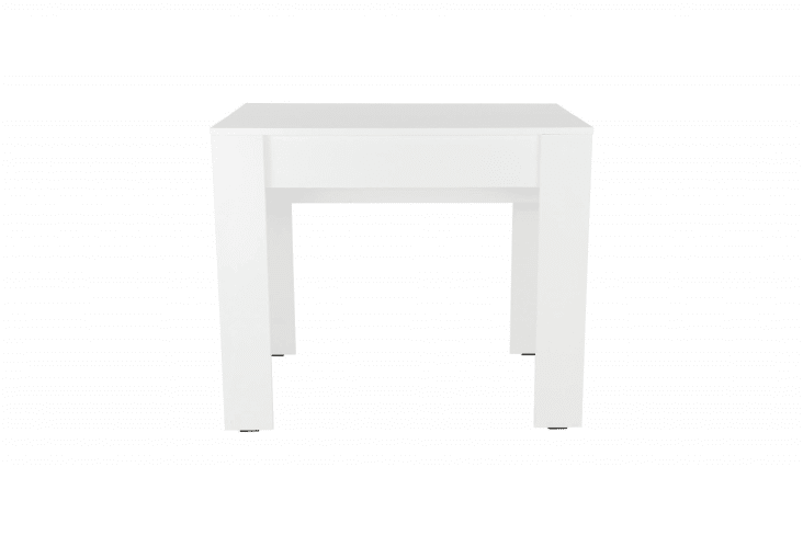 Console table à manger extensible moderne effet bois blanc