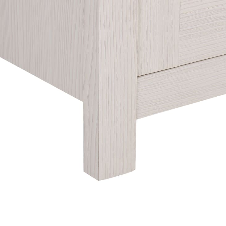 Credenza a 3 cassetti bianco crema e legno KIRKLAND Maisons du Monde