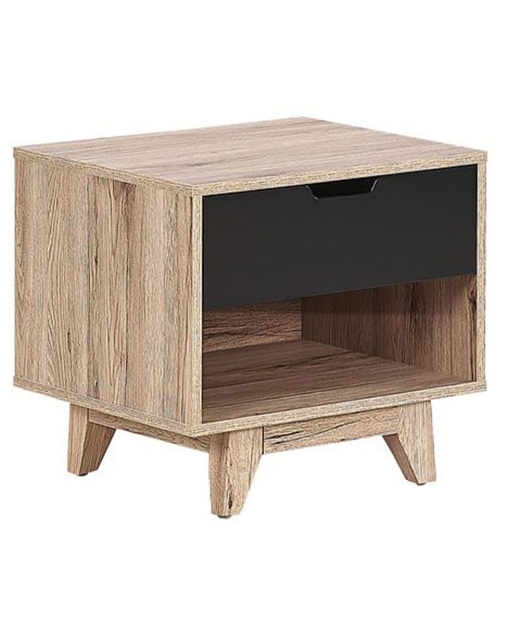 Comodino in Legno e Nero con Cassetto Spencer