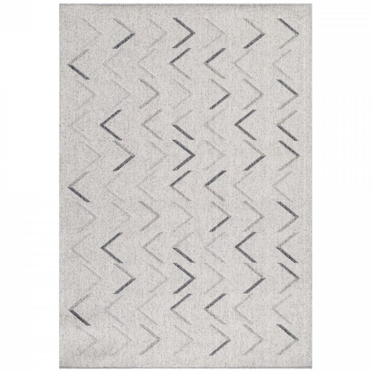 Tapis tissé plat intérieur et extérieur - gris 120x170cm