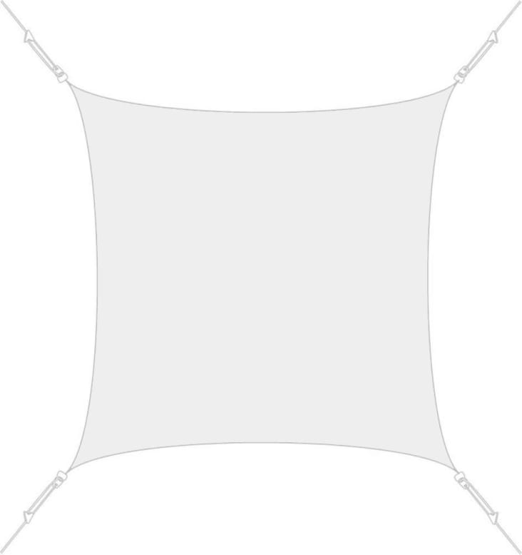 Voile d'ombrage carrée 3x3m blanc