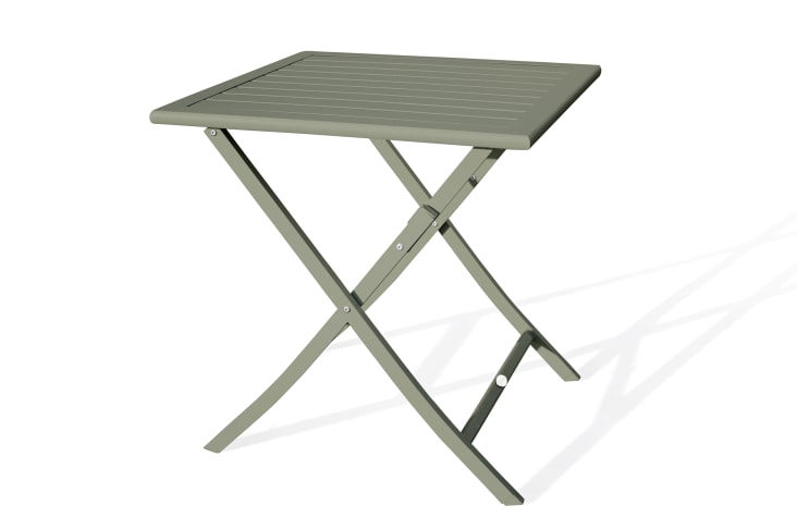 Table de jardin pliante en aluminium kaki