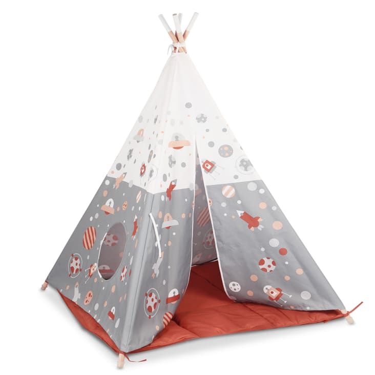 HOMCOM Tente tipi pour enfant en coton polyester et bois de pin
