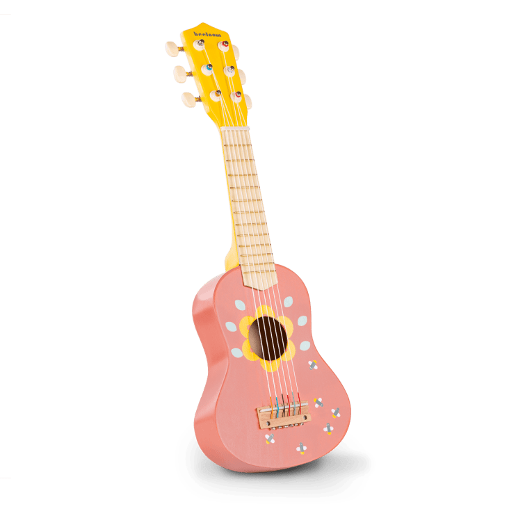 Guitare bleue en bois à 6 cordes instrument de musique jouet pour enfant
