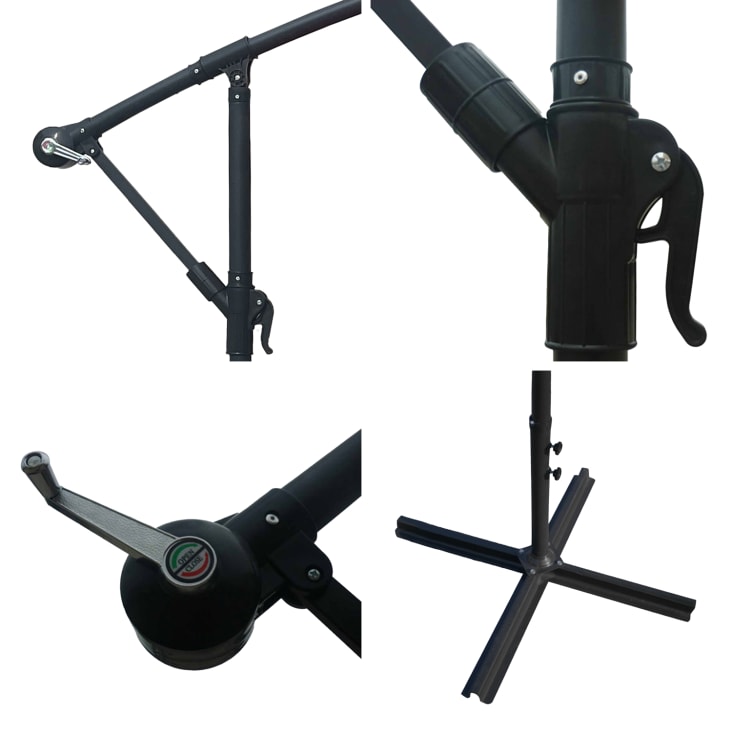 WOLTU Ombrellone Da Giardino Rotondo Da 1,75 M Con Con Funzione Di Inclinazione E Altezza Regolabile 82599183