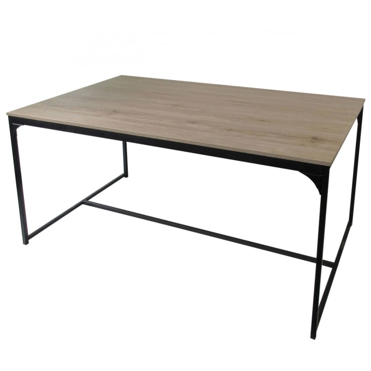 Table salle à manger en bois et métal style industriel