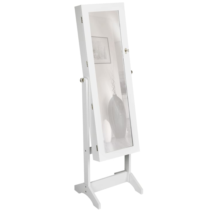 Maison Exclusive - Armadio Portagioie a Specchio con Luci LED a Parete  Bianco