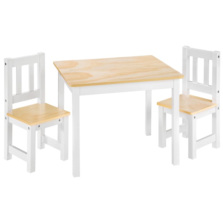 Set tavolino e 2 sedie per bambini bianco