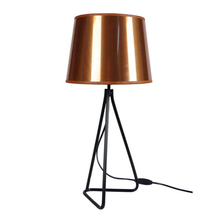 lampada da comodino metallo nero PIED TRIANGLE